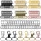 Anezus Drehverschluss-Haken, D-Ring-Clip, Schlüsselband-Hardware für Schlüsselanhänger, Schlüsselbandherstellung, Geldbörsen-Hardware, DIY Handwerk (2,5 cm Innenbreite), 80 Stück