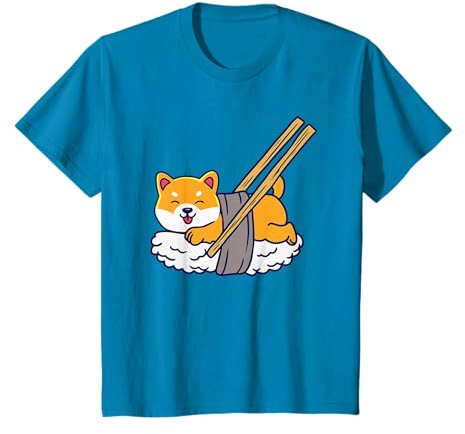 Chien Shiba Inu Baguette Cuisine Animal Homme Femme Cadeau T-Shirt