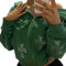 Sweat Jacke Pullover Kreuz Glitzer (grün)