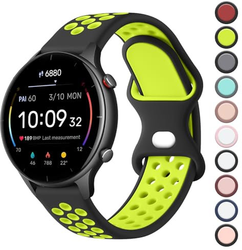 Vancle Correa para Xiaomi Mi Watch Original - 2 Colores en 1, 22 mm Silicona Suave para S1/S1 Active/Color Sport/Smartwatch