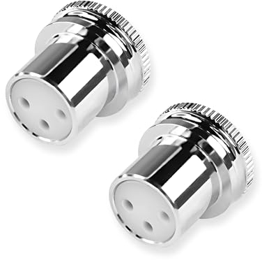 MEIRIYFA XLR Stecker Staubkappen, 2PCS rhodinierte XLR Stecker staubdichte Kappen, Geräuschstopper Abschirmung XLR Sockel Schutzkappen mit Isoliermaterial für Lautsprecher, Subwoofer (Buchse)