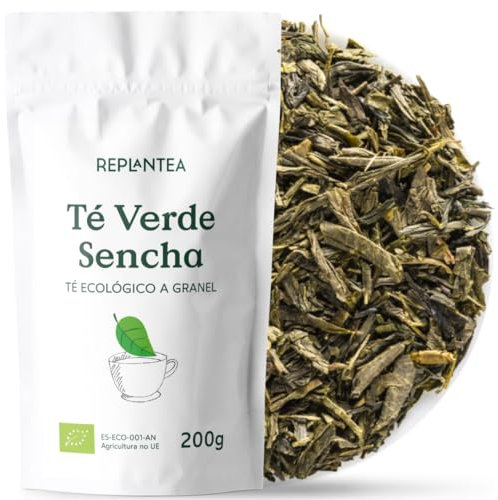 TE VERDE GRANEL Ecológico 200g (100 Tazas) | TE VERDE SENCHA en Formato Ahorro de China en Hojas Enteras REPLANTEA