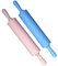 Vastsea 2 Stücke Teigroller Silikon, Backrolle Nudelholz, Silikon Nudelholz, Anti-Schimmel und Anti-Rost, Wiederverwendbar, Gelten für Kuchen Backen Pizza Fondant Cookie (Rosa, Blau, 30cm)