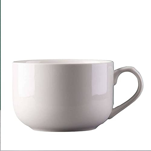 Tazones De Sopa De Cerámica Taza De Café Grande, Tazas De Sopa Con Asa Apto Para Microondas Y Lavavajillas Para Cereal Postre Ensalada Té Leche Avena-blanco-750ML/25.4oz
