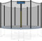 KIDUKU Trampolin Ersatznetz Sicherheitsnetz Trampolinersatznetz Ø 244 305 366 427 cm (365 cm - 12 Stangen)