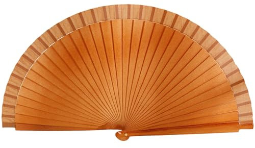 Xuancai Wood Handhelds Folding Fan For Womens Vintage Solid Color Plain Wooden Hand Fan For Wedding Dancing Party Decorations Spanish Fan