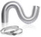 Tuyau d'échappement 110 mm x 3 m en aluminium pur épais + 2 colliers de serrage en acier inoxydable pour hotte aspirante