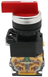 22mm Selector Knob Rotary Switch Latching Momentary 2NO 1NO1NC 2 3 Position DPST 10A 400V Power Switch ON/OFF Red Green Black(Red-long)