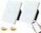 BSEED Smart Interruptor, WiFi Interruptor 3 Gang 2 Vías Funciona con Alexa y Google Home, Interruptor Táctil con Control Smart Life y Función de Temporización Blanco(SIN cable neutro)2 Piezas