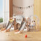 Cadre d'escalade pour enfant - Jouet antidérapant pour enfants - Jouet d'activité pour enfants avec support de basket - Boîte de rangement - Toboggan autoportant - Aire de jeux de jardin pour