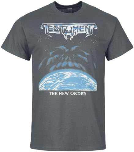Testament The New Order Album Männer T-Shirt Charcoal Band-Merch, Bands
