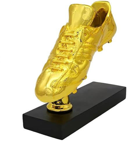 Housunzi Fußball Goldener Schuh Trophäe Pokal für den besten Schützen Individuelle Trophäen aus Kunstharz Fan-Erinnerungsstücke Büro Zuhause Dekoration Vitrinen Ornamente