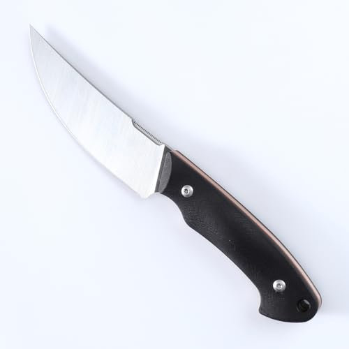 JEABROTHER 9CR18 Stahl Outdoor Hunting Knife - Drop Point Klinge, Inkl. Kydex Scheide - Perfekt für Wilderness Survival (Schwarz)
