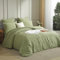 Luofanfei Housse de Couette Vert Sauge 220x240 Seersucker Unie Parure de Lit 2 Personnes Adulte Linge de Lit en Microfibre Uni Parure Housse Couette zippée avec 2 Taies d'oreiller 65x65