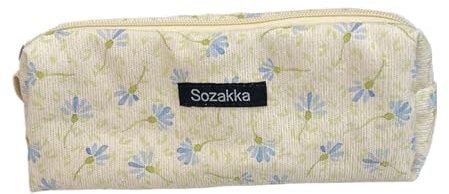 SSyang Federmäppchen mit, Federmappe Bleistift, Pencil Case mit, Federmappe, Federmappe Klein, Mäppchen Klein Blumen, for Kosmetiktasche, Geldtasche, Schlüsseltasche Verwendet Werden(Hellblau)