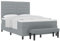 vidaXL Boxspringbett mit Matratze & Bank Hellgrau 80X200 cm Stoff Modernes Schlafzimmermöbel Stylisches Design Bequemes Schlafen für Erwachsene Schutzauflage Topper Reißverschlussbezug Schaum