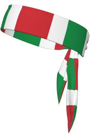 Sport-Stirnband mit Italien-Flagge, doppelseitig, atmungsaktiv, schweißableitend, für Laufen, Tennis, Radfahren