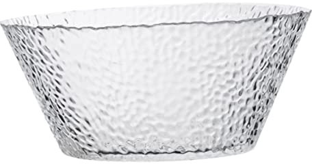 FUNOMOCYA Ensaladera de Vidrio Transparente con Irregular Ensaladas Postres y Resistente