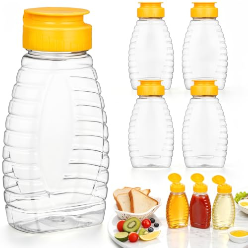 PRETYZOOM 5 Stück Honig-Quetschflaschen 180 ml Transparent Pet