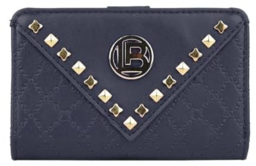 Laura Biagiotti Elegante Damen Geldbörse aus PU-Kunstleder, mit Ziernieten/Nieten & Geschenkbox