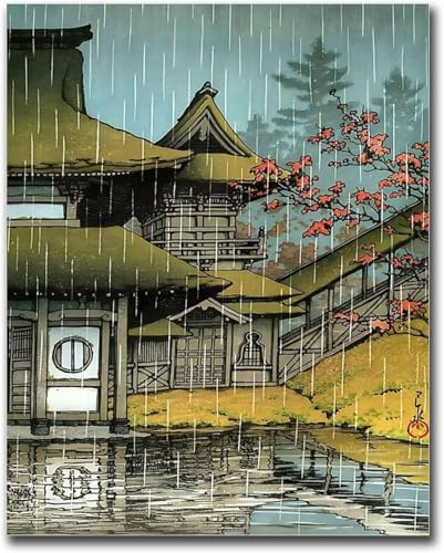 Waeta Rnvzx Kawase Hasui Poster Vintage-Leinwand Wandkunst Japanisches Lanscape Gemälde Kawase Hasui Druck für modernes Zimmer Wohnkultur Bilder 50x70cm ohne Rahmen