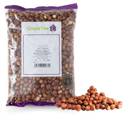 Grape Tree Premium Hazelnut Kernels 1kg. Natural Whole Hazelnuts Raw Nuts