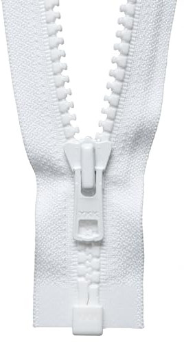 YKK Cerniera con estremità Aperta, No. 501 Bianco, 46 cm Length