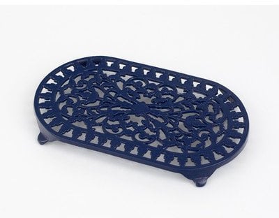 Large Oval Trivet Blue