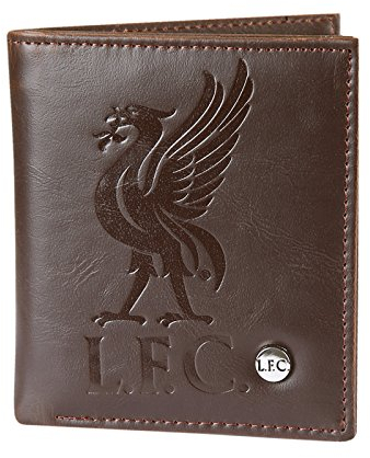Liverpool FC - Geldbörse aus Kunstleder - Offizielles Merchandise - Geschenk für Fußballfans - Braun