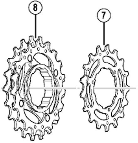 SHIMANO RITZEL 17Z. M.DISTANZRING CS-M980 RITZEL MIT DISTANZRING 17 ZAEHNE FUER CS-M980 ART-NR. Y-1YT17000