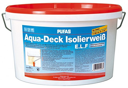 Pufas Aqua-Deck Isolierweiß ELF Nikotinsperre 5 Liter