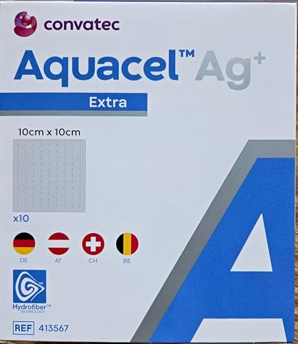 AQUACEL Ag+ Extra 10x10 cm Kompressen 10 St