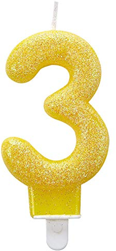 Candle num. 3 Glitter