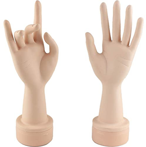 Rossy&Nancy Practice Flexible Mannequin Hand Nail Display with Soft Fingers and Practice Manicure Nails Hand by Rossy&Nancy