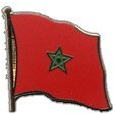 Flaggen-Pin/Anstecker Marokko vergoldet