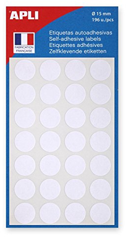 agipa 111840 Markierungspunkte, Durchmesser: 15 mm, rund, weiß