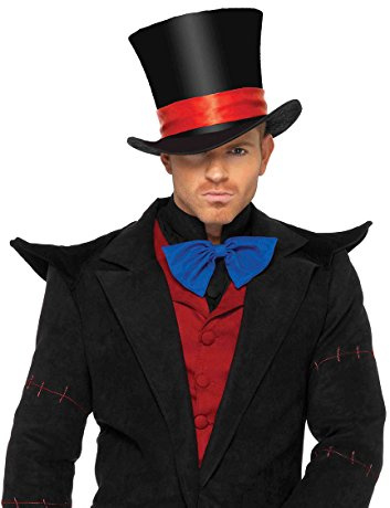 Leg Avenue Men's Velvet Top Hats & hoods black