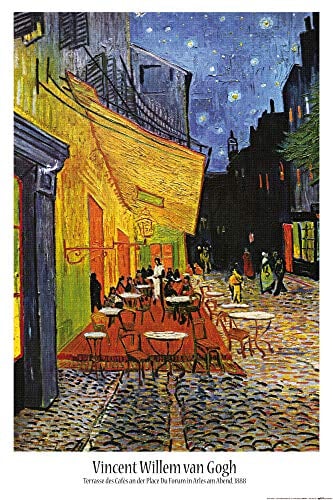 1art1 Vincent Van Gogh Poster Terrasse des Cafés An Der Place Du Forum In Arles Am Abend, 1888 Plakat | Bild 91x61 cm