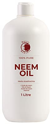 Mystic Moments | Neem Carrier Oil 1 Litre - Pure & Natural | Perfect For Hair, Face, Nails, Aromatherapy, Massage and Oil Dilution Vegan GMO Free