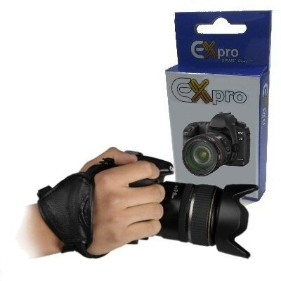 Ex-Pro® Genuine Leather Ergonomic Stabilising Hand Grip Strap for Canon EOS, Nikon, Sony Alpha, Olympus & Pentax Digital SLR