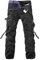 Kuson Hommes Pantalons 100% Coton Cargo Sport Multi-Poches Epais Outdoor Lâche sans Ceinture Noir FR 46