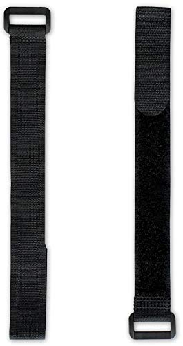 FrogJim Klett Kabelbinder 40 cm - 10er-Pack - schwarz mit Schnalle - wiederverschließbares Klettband 40cm - Nylon KSE4010