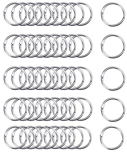 Buch Ring Metallringe 50 Stücke 50 MM Loose Leaf Buchbinder Ringe für Notebook Tagebuch Fotoalbum DIY Planer