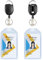 Teskyer 2 Pièces Porte Badge, Porte Badge Enrouleur, Plastique Extra épais, Robuste, Doux, Transparent, Vertical, Dimensions Intérieures 54 x 90 mm