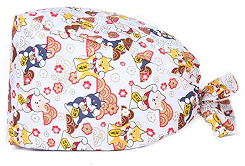 FANCYPUMPKIN Niedliche tierverstellbare chirurgische Schrubbkappe Medical Nurse Doctor Cap für Krankenhaus/Zahnklinik/Schönheitssalon, E-13
