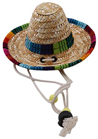 HDmirrorR LJJYD Mini Sombrero Strohhut Party Hüte Mexikanische Hut Party Dekorationen Kostüm Hüte für Kinder Puppen Haustiere