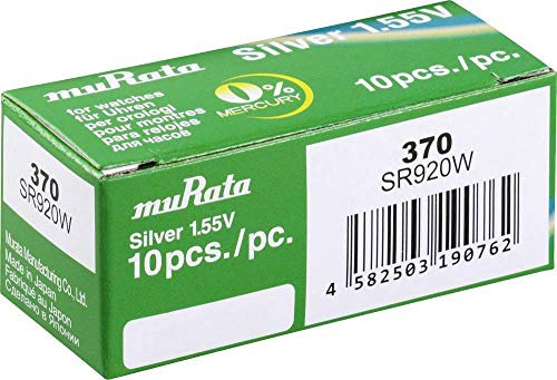 Murata SR920W-PBWW Pile Bouton 370 oxyde dargent 30 mAh 1.55 V 10 pc(s)
