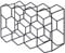matrasa Weinregal Honeycomb für 11 Flaschen - geometrisches Flaschenregal aus Metall 30x15x45cm Schwarz
