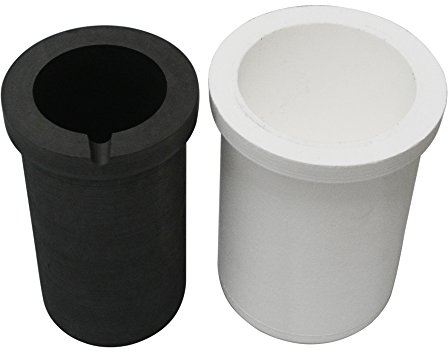 Jonoisax Crucible en Graphite avec Doublure en Silice, Raffinage De Coulée en Métal pour Fusion À Induction Four De Fusion Au Doré,3KG