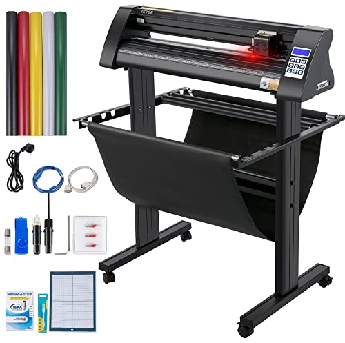 VEVOR Plóter de Corte de Vinilo 720 mm Luz Guía LED Signmaster Label Maker Plotter de Corte de Vinilo 15-800 mm/s para Campo de Publicidad Decoración Variada Artesanía Fabricación de Etiqueta